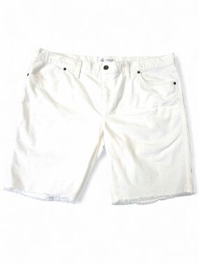 Carve Designs Oahu Hi Rise White Micro Corduroy Bermuda Shorts Size 14 NWOT